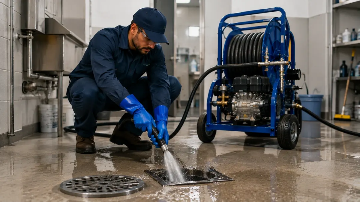 Floor Drain Hydro Jet Cleaning in Sunnyvale