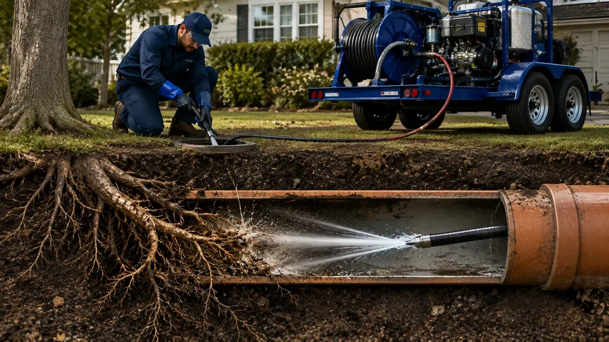 Tree Root Removal with Hydro Jetting in Sunnyvale